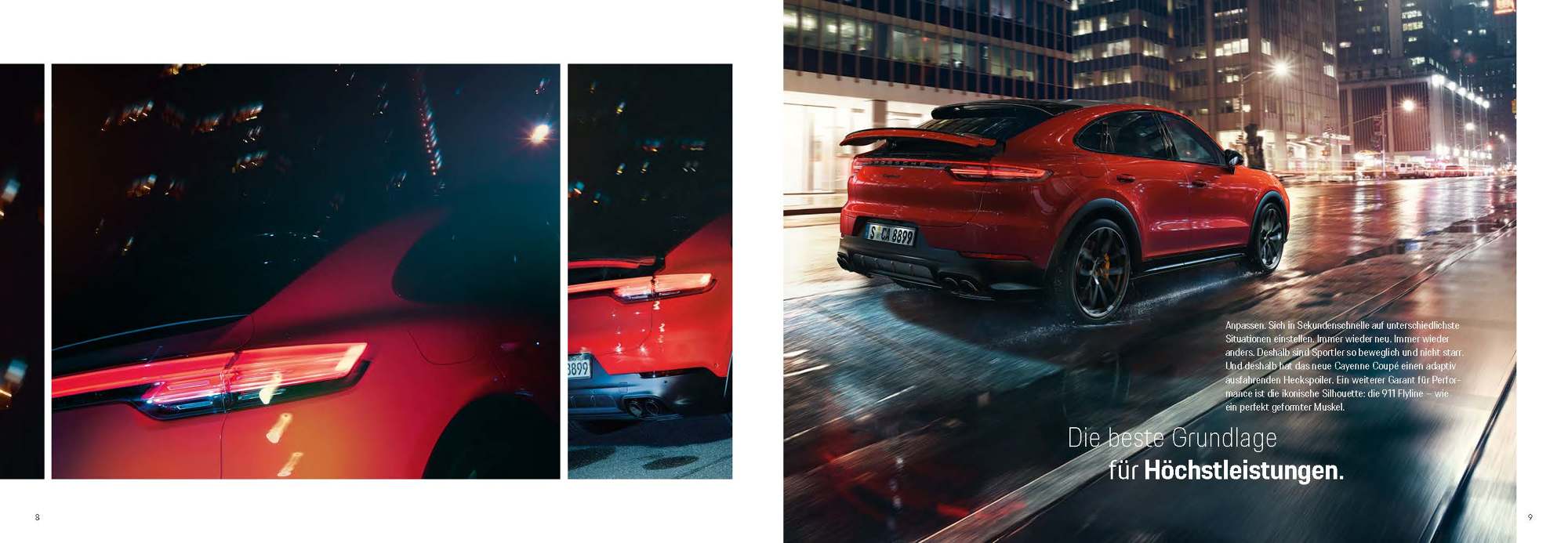 Porsche Cayenne Coupé catalogue spread