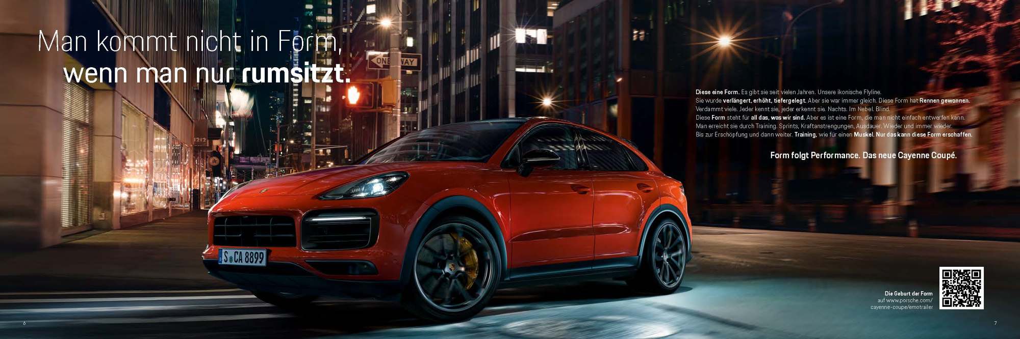 Porsche Cayenne Coupé catalogue spread